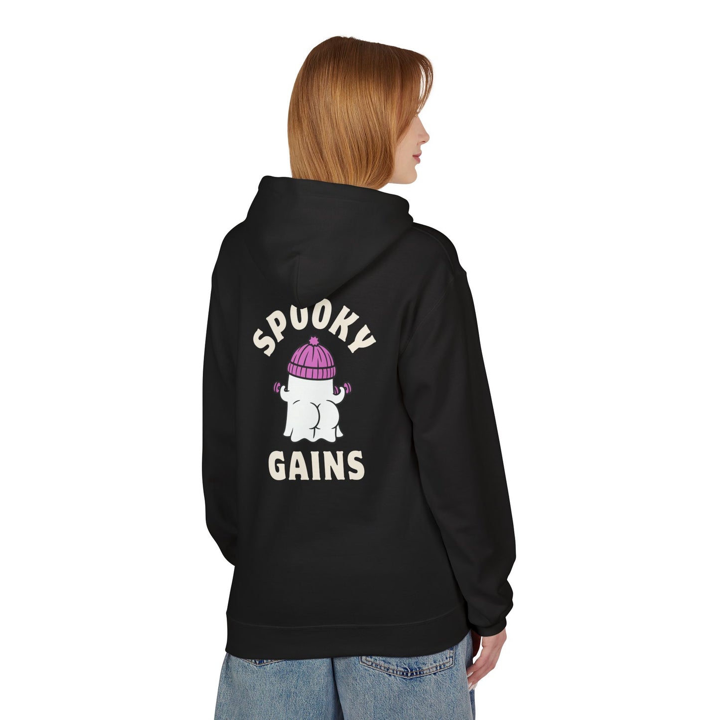 Spooky Gains Hoodie β Cute Halloween Gym Hoodie for Fitness Lovers