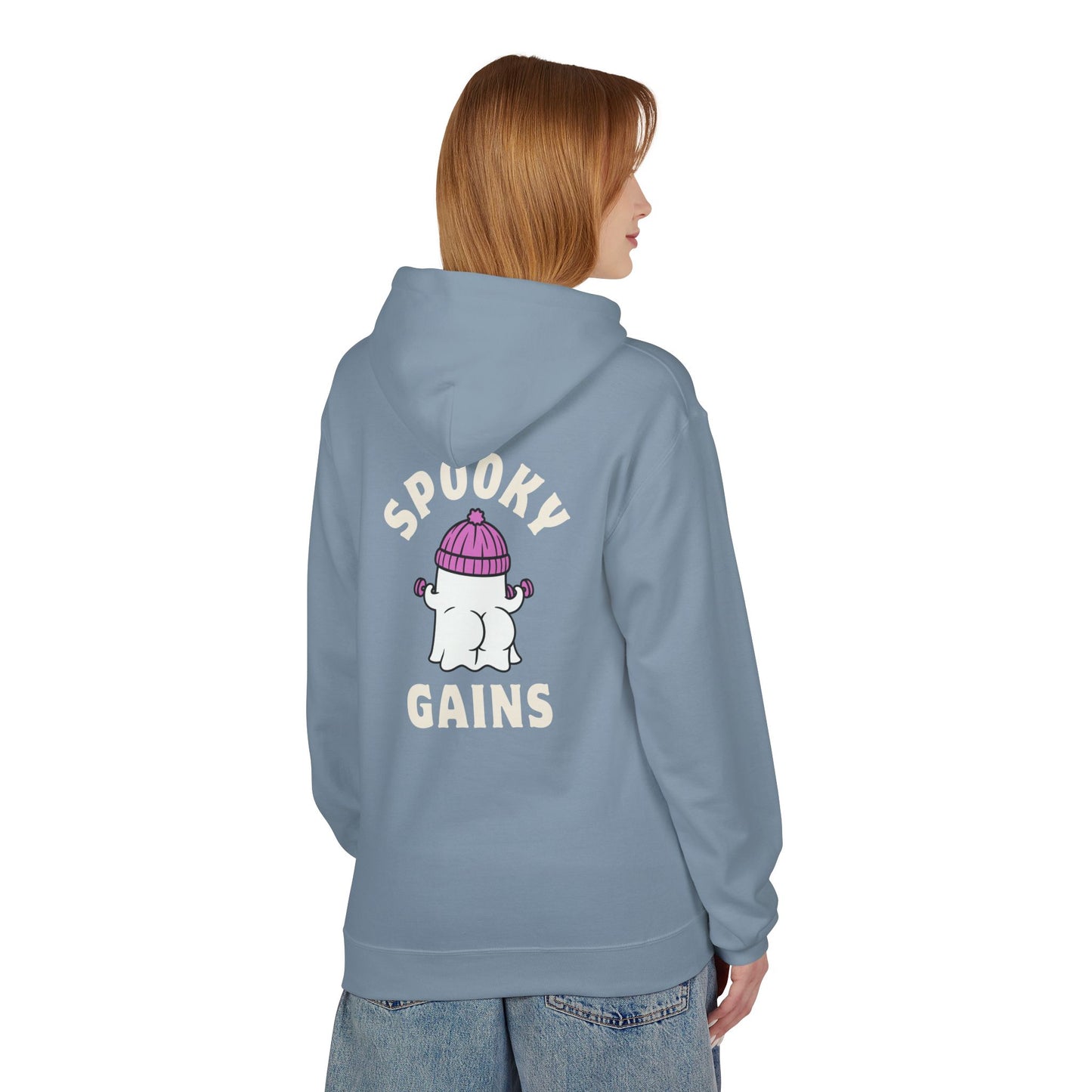 Spooky Gains Hoodie β Cute Halloween Gym Hoodie for Fitness Lovers