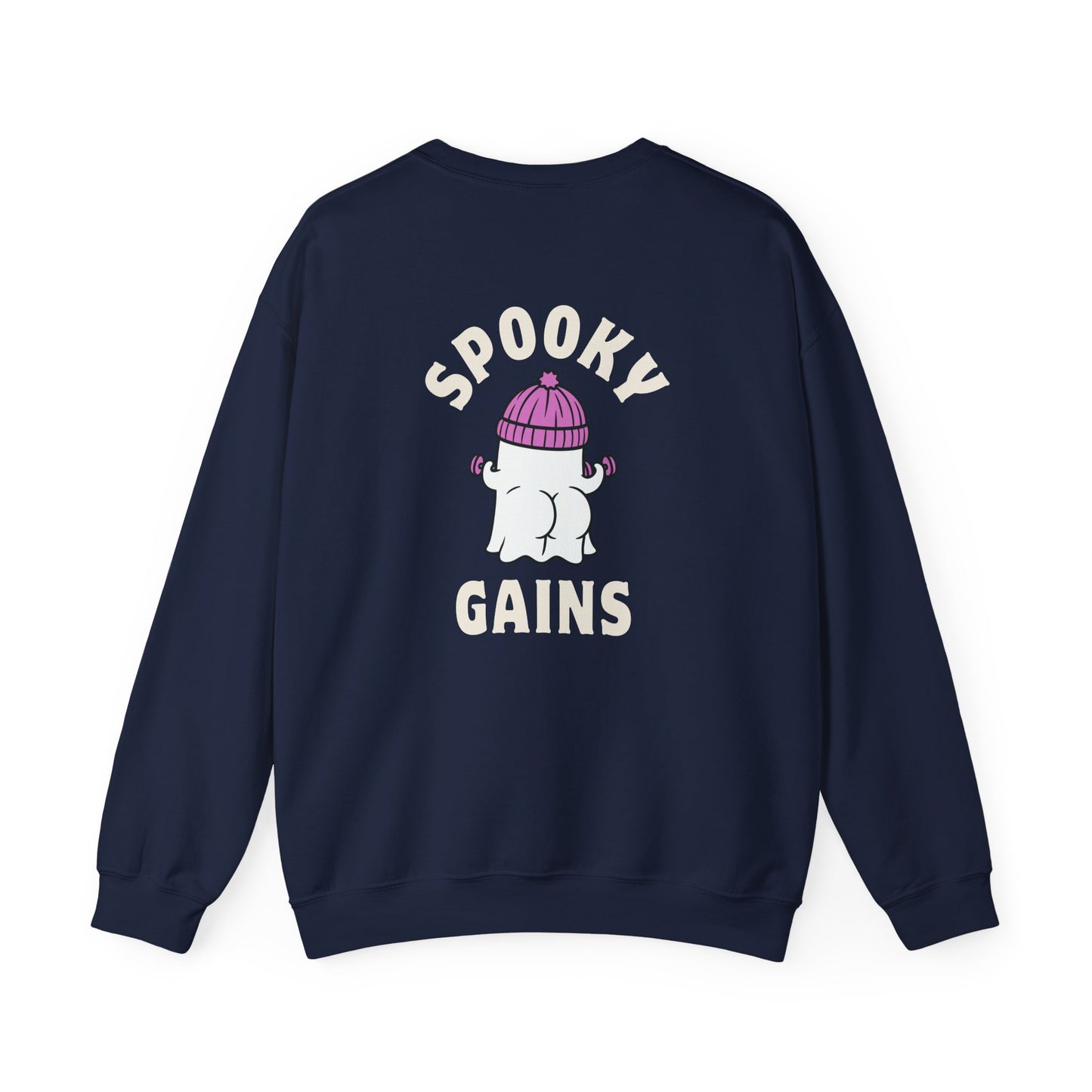Spooky Gains Sweatshirt β Cute Halloween Gym Crewneck for Fitness Lovers