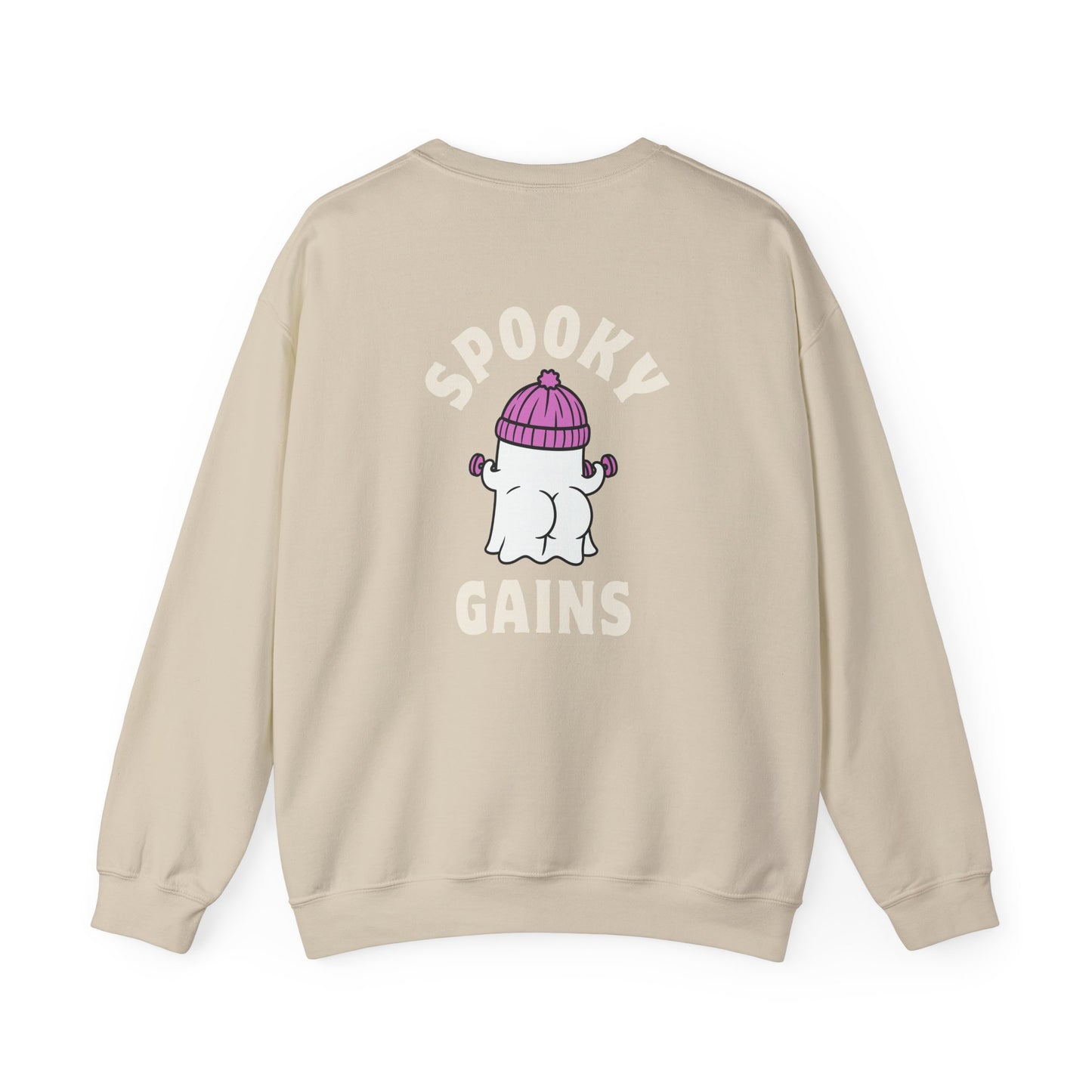 Spooky Gains Sweatshirt β Cute Halloween Gym Crewneck for Fitness Lovers