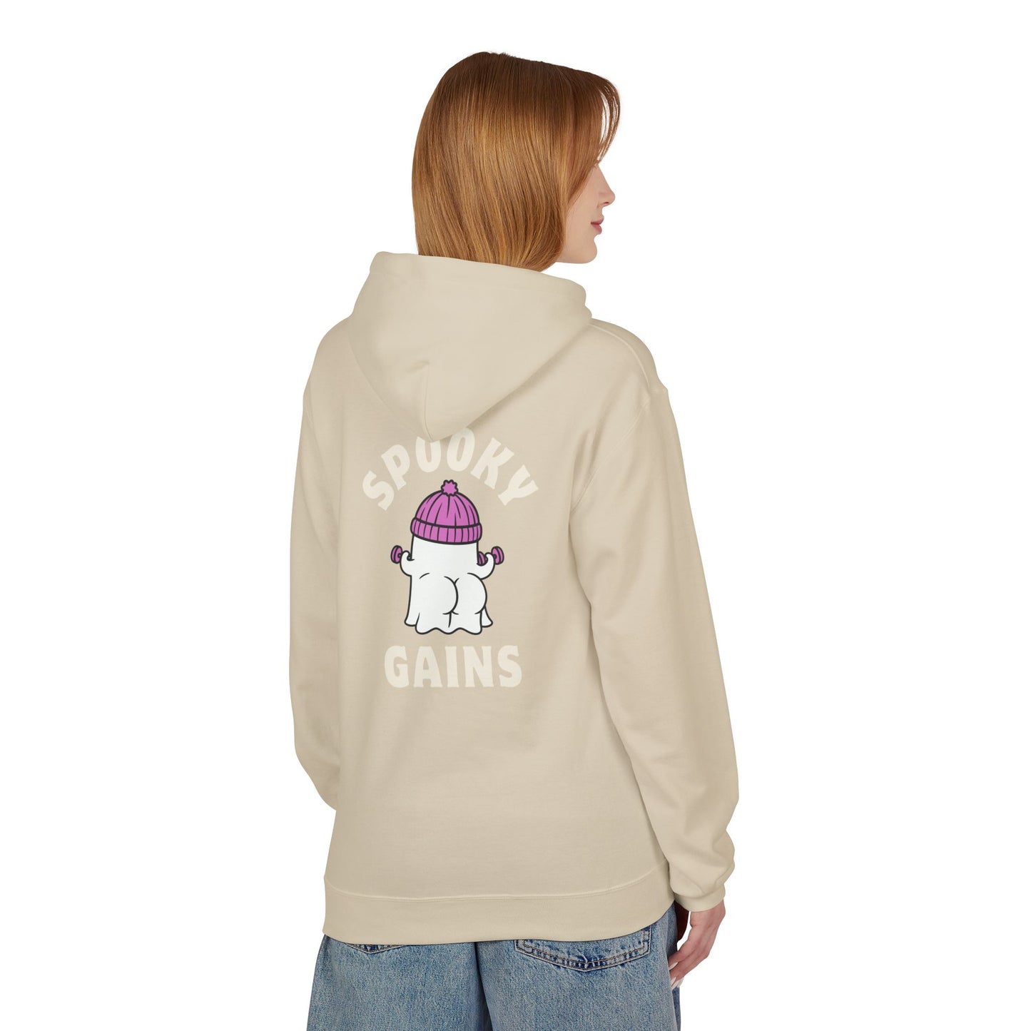 Spooky Gains Hoodie β Cute Halloween Gym Hoodie for Fitness Lovers