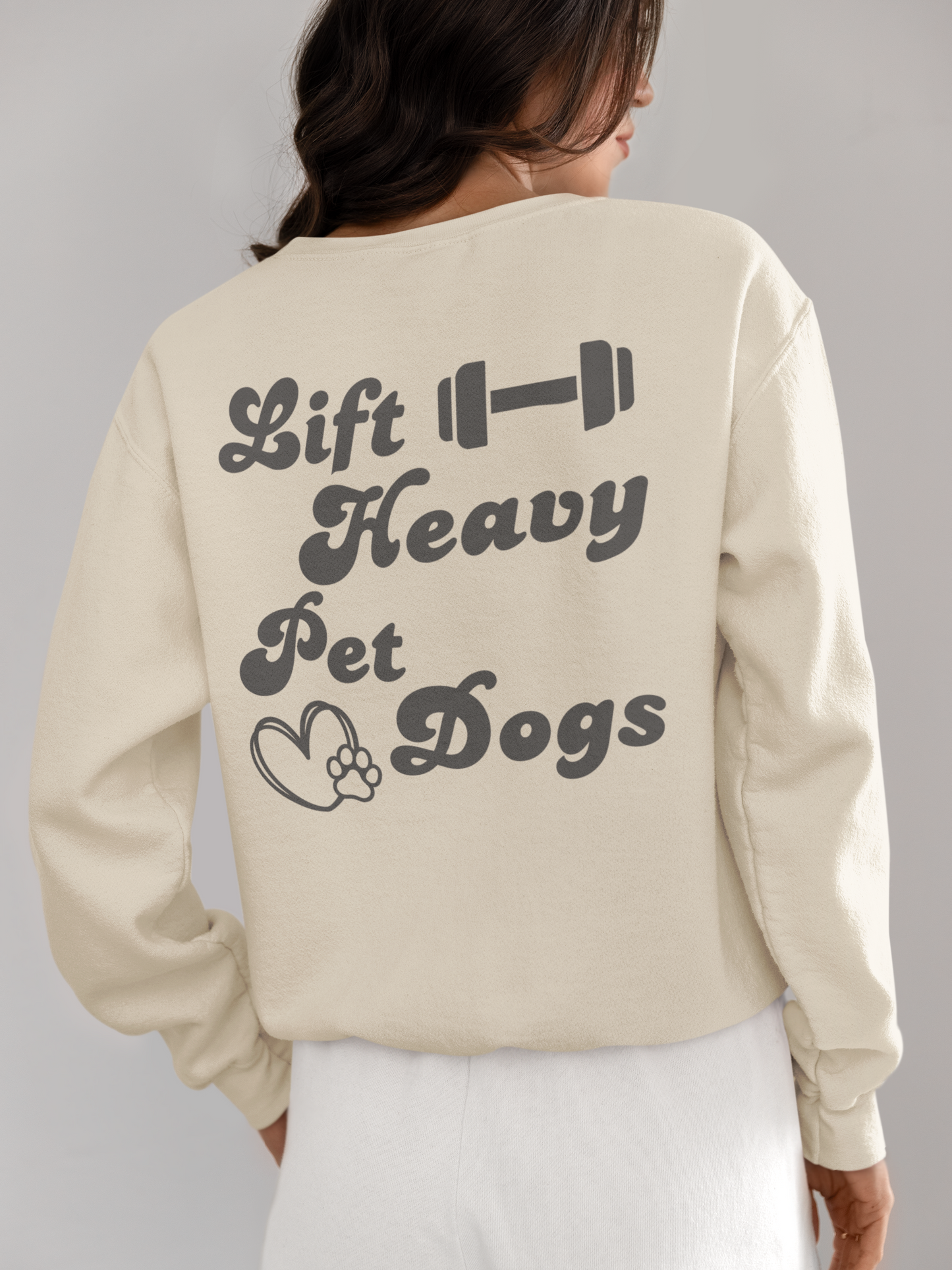 Lift heavy pet dogs Unisex Crewneck Sweatshirt