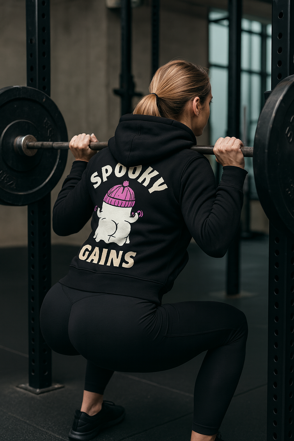 Spooky Gains Sweatshirt β Cute Halloween Gym Crewneck for Fitness Lovers
