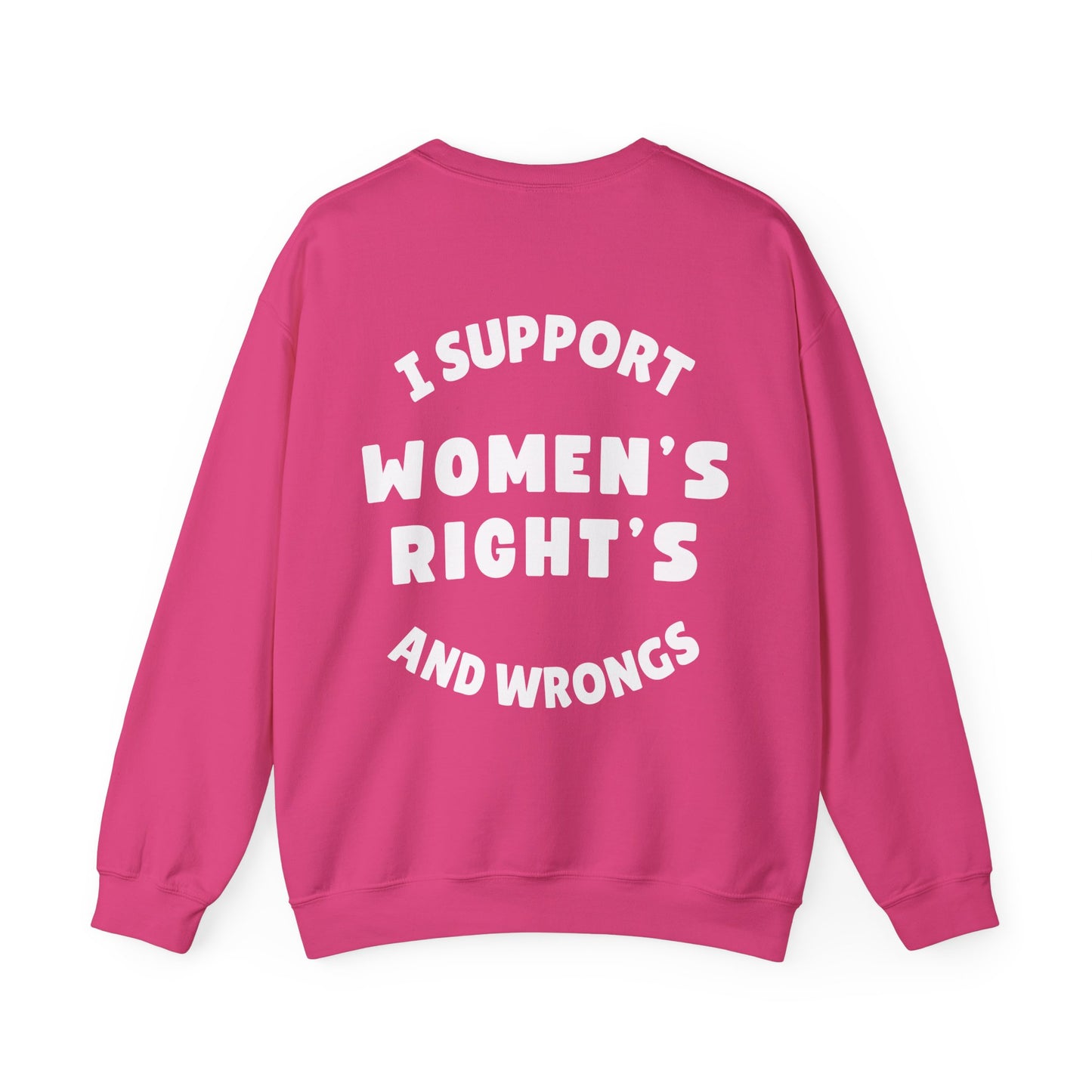 "I Support Women's Rights and Wrongs" - Unisex Crewneck Sweatshirt