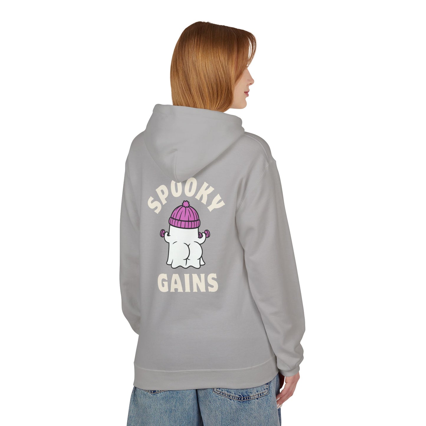 Spooky Gains Hoodie β Cute Halloween Gym Hoodie for Fitness Lovers