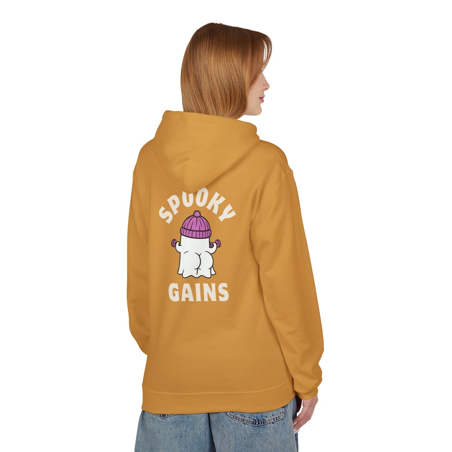 Spooky Gains Hoodie β Cute Halloween Gym Hoodie for Fitness Lovers