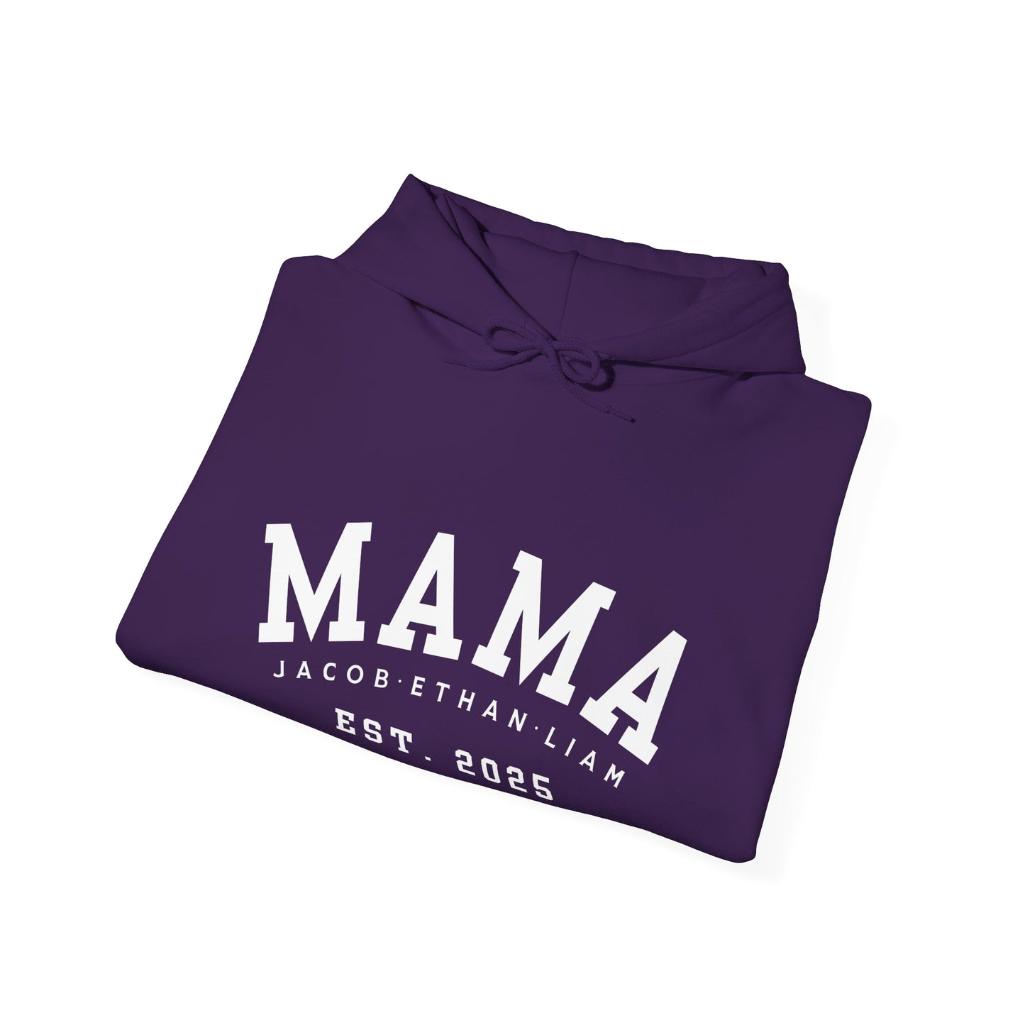 Customizable Mom Sweatshirt with kids name - Heavy Blend™ Hooded Sweatshirt