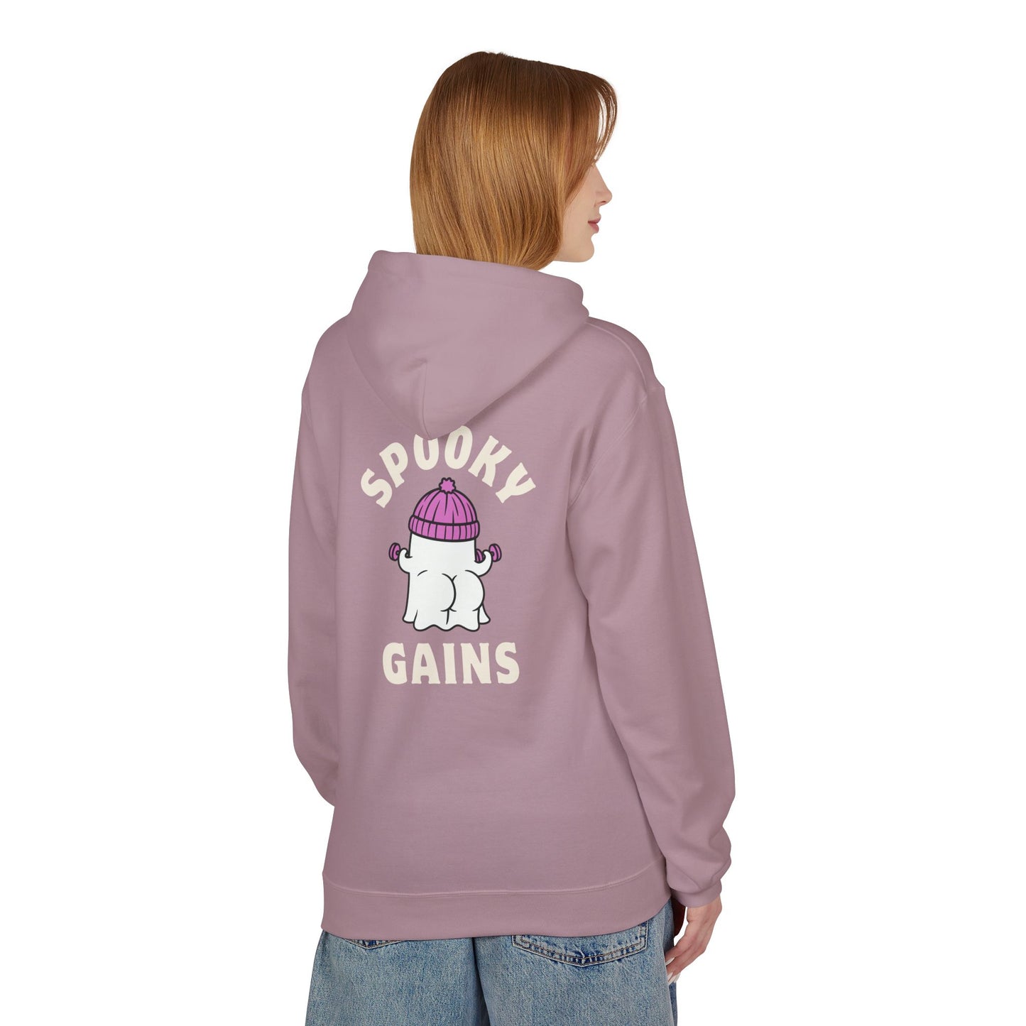 Spooky Gains Hoodie β Cute Halloween Gym Hoodie for Fitness Lovers