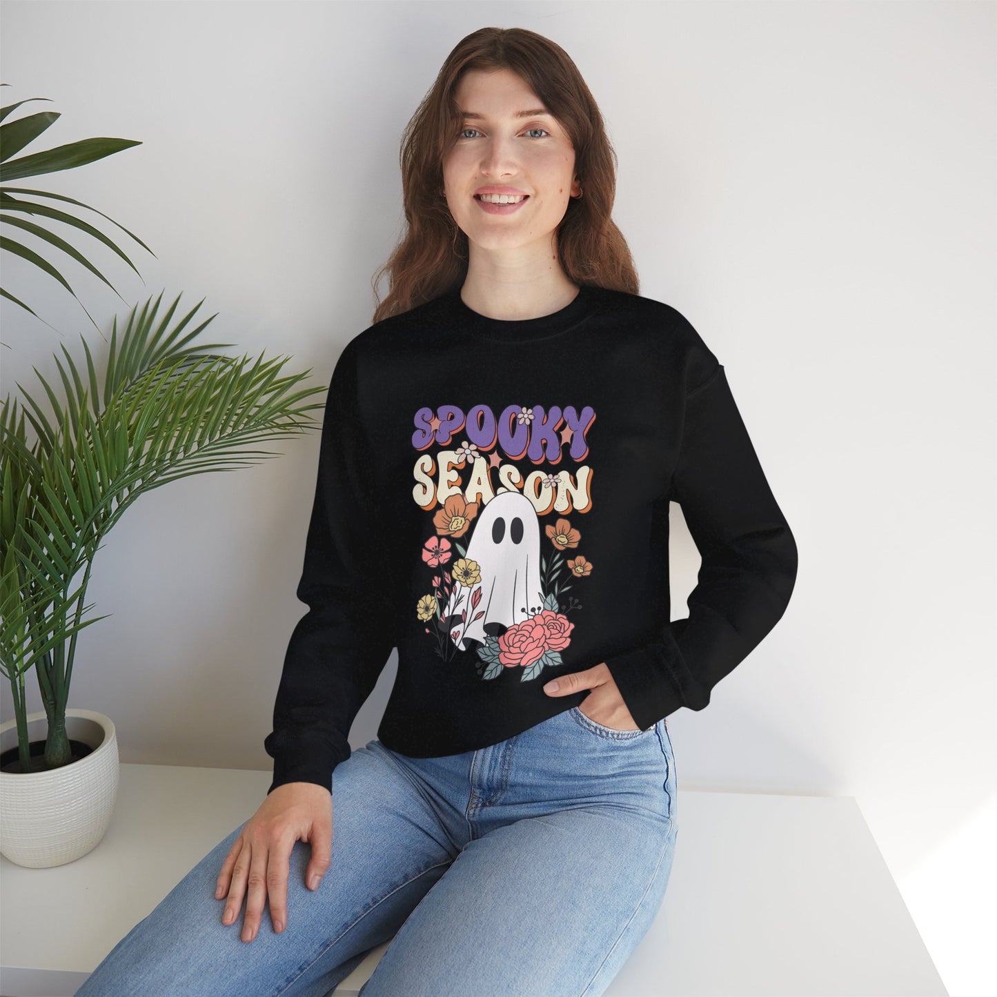 Spooky Season Sweatshirt β Cute Retro Halloween Crewneck