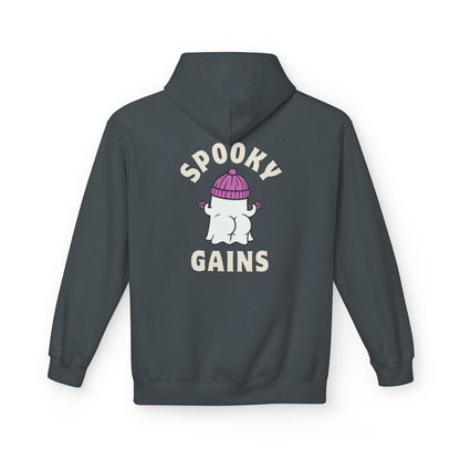 Spooky Gains Hoodie – Cute Halloween Gym Hoodie for Fitness Lovers