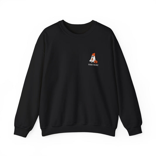 Personalized Ghost Crewneck – Custom Halloween Sweatshirt