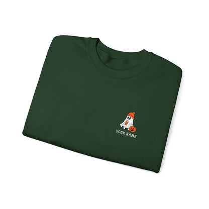 Personalized Ghost Crewneck – Custom Halloween Sweatshirt
