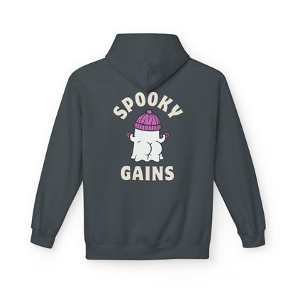 Spooky Gains Hoodie – Cute Halloween Gym Hoodie for Fitness Lovers