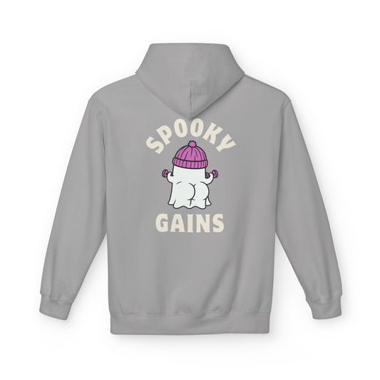 Spooky Gains Hoodie – Cute Halloween Gym Hoodie for Fitness Lovers