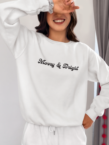 Merry & Bright Front/back Sweatshirt