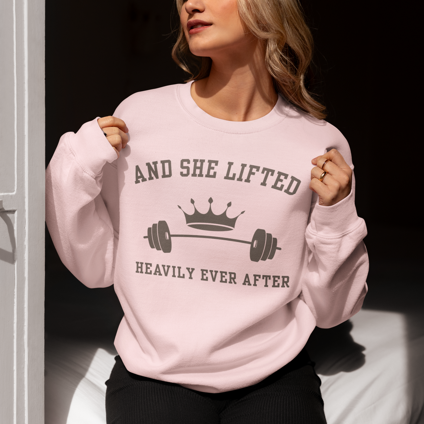 And She Lifted Heavily Ever After - Unisex Crewneck Sweatshirt