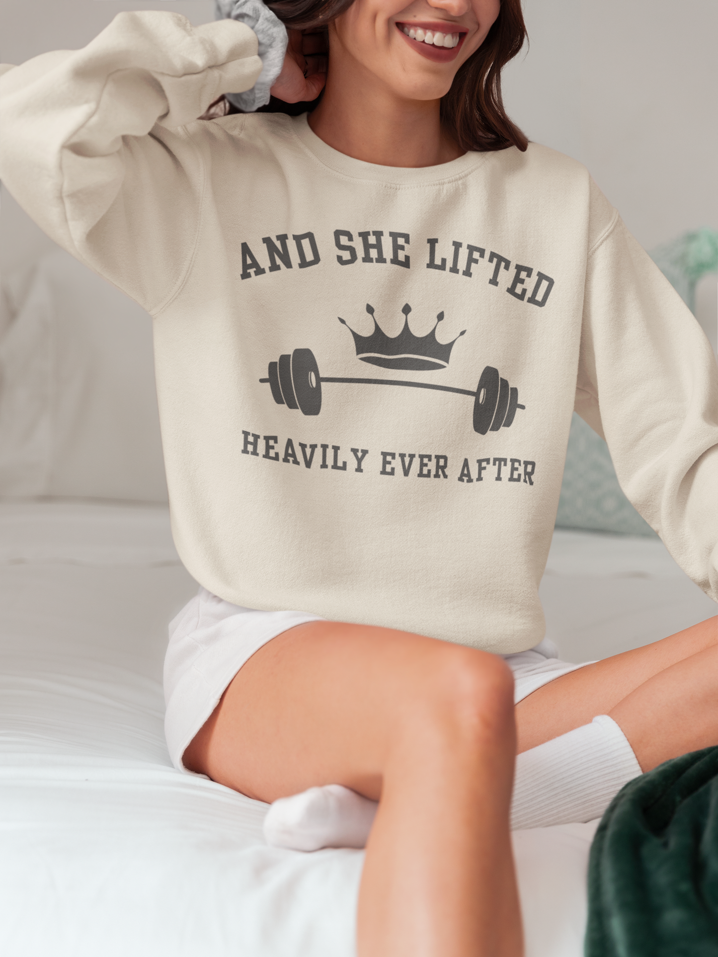 And She Lifted Heavily Ever After - Unisex Crewneck Sweatshirt