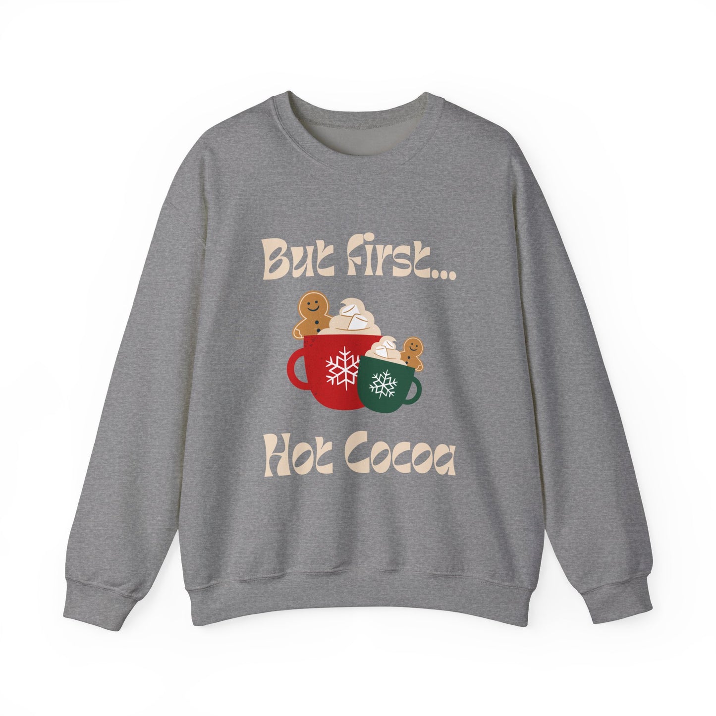 But first hot cocoa groovy Unisex Crewneck Sweatshirt