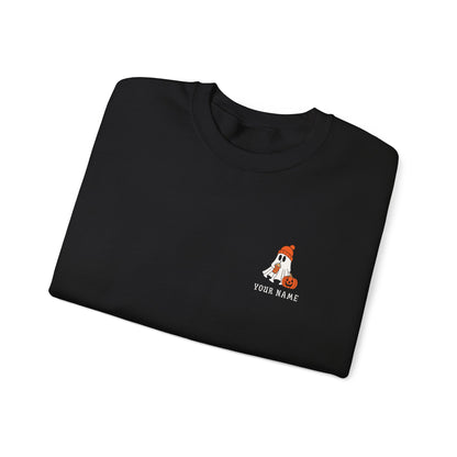 Personalized Ghost Crewneck – Custom Halloween Sweatshirt