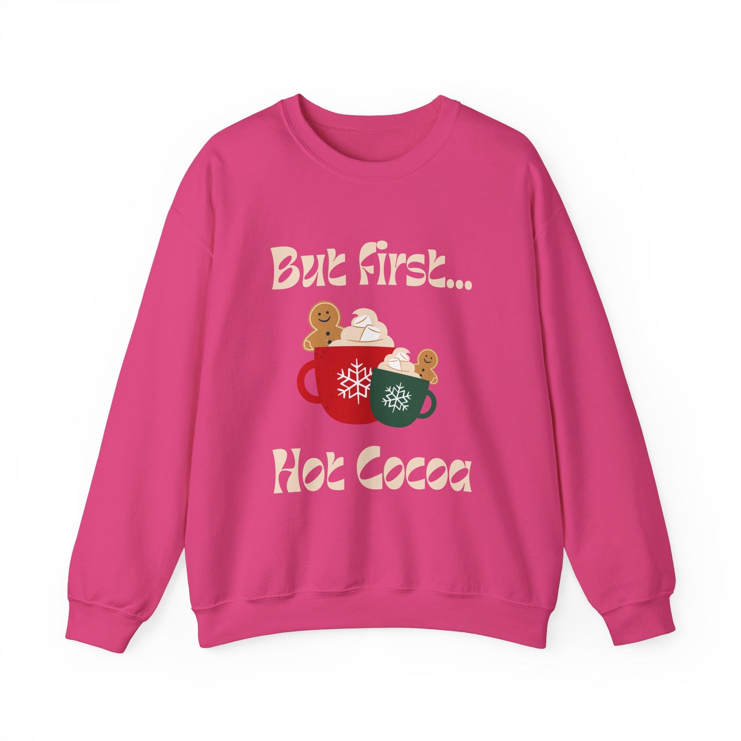 But first hot cocoa groovy Unisex Crewneck Sweatshirt