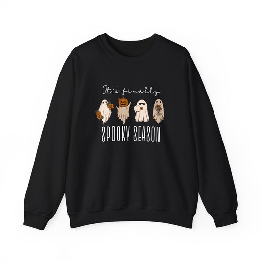 It’s Finally Spooky Season Sweatshirt – Cute Halloween Crewneck
