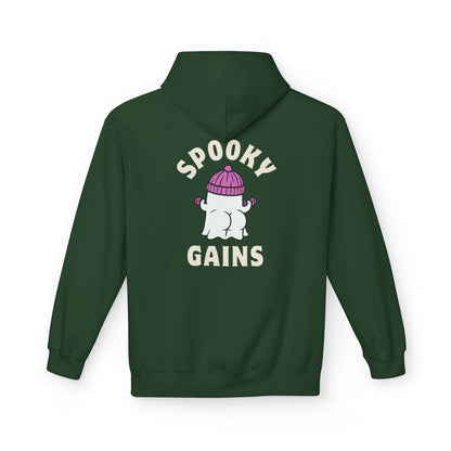 Spooky Gains Hoodie – Cute Halloween Gym Hoodie for Fitness Lovers