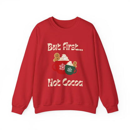 But first hot cocoa groovy Unisex Crewneck Sweatshirt