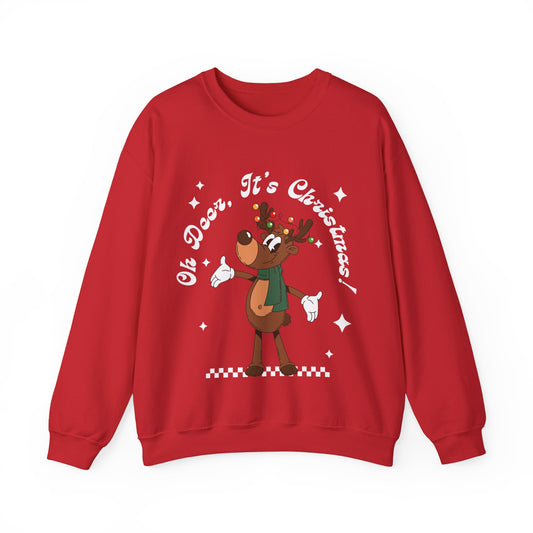 Oh Deer, It's Christmas! Groovy Sweatshirt