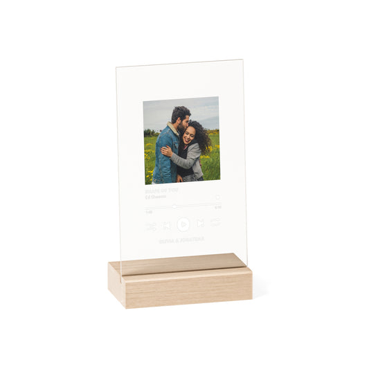 Personalized Song Plaque With Stand, Any Photo / Song.