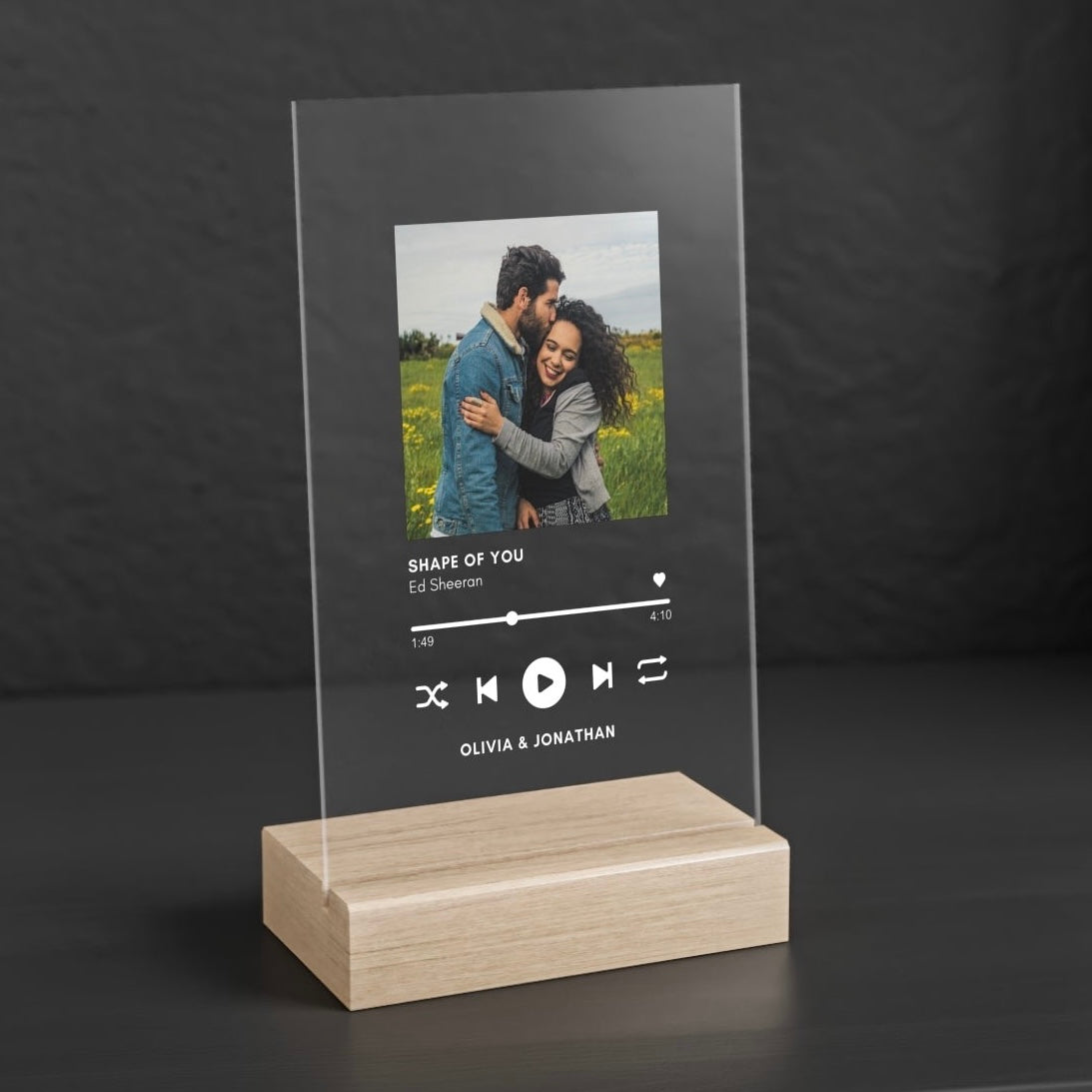 Personalized Song Plaque With Stand, Any Photo / Song.